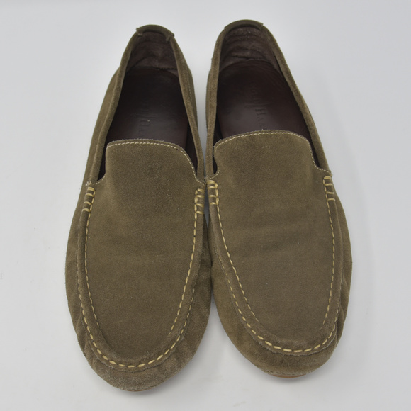 *Cole Haan Sz 11.5M Green Suede Slip On Loafers main image 6